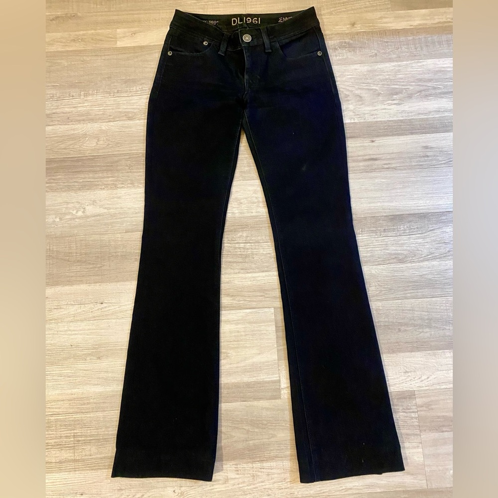 DL1961 Women's Jennifer Black Flare Jeans Size 25